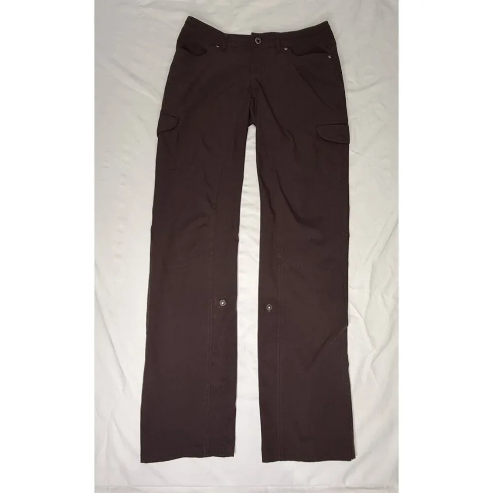 Kuhl Pants Women’s 6 REG Freeflex Roll Up Cargo Outdoor Hiking Burgundy - Picture 1 of 9